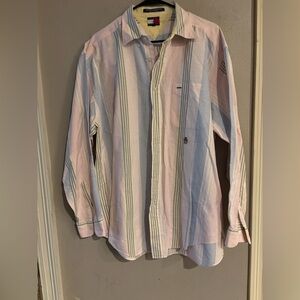 Vintage Tommy Hilfiger Men's Pastel Striped Shirt
